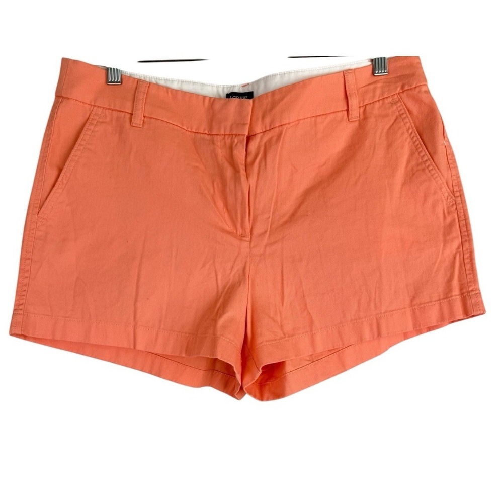 J.Crew Factory Women's Size 12 Classic Chino Orange 3.5" Shorts Casual Summer